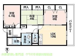 Vio東中野 3LDKの間取図画像