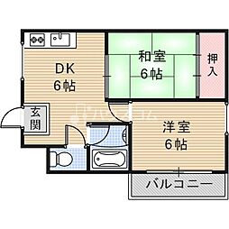 ロイヤルハイム日建 2DKの間取図画像