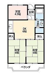 ロイヤルハイツ木村 3LDKの間取図画像