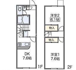 レオパレスグランシャリオ 2DKの間取図画像