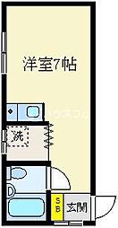 桜木町アパート ワンルームの間取図画像