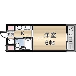 RUEFU+2 ワンルームの間取図画像