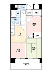 グランヴィラ香里 3DKの間取図画像