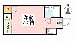 プレアール上神田 ワンルームの間取図画像