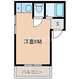 吉田ビル ワンルームの間取図画像