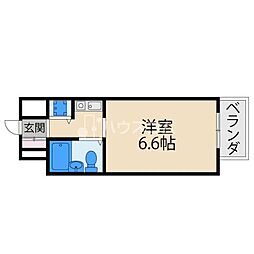ジョイフル寝屋川 1Kの間取図画像