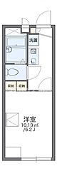 レオパレスドウマン 1Kの間取図画像