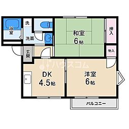 マリーハイツ 2DKの間取図画像