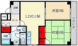 アビタツィオーネ香里園 2LDKの間取図画像