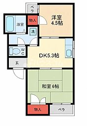 石戸マンション 2Kの間取図画像
