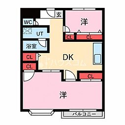 マンションウエストプラザ 3DKの間取図画像