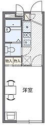 レオパレスインパル2 1Kの間取図画像