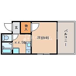 GRANZ香里新町 1Kの間取図画像