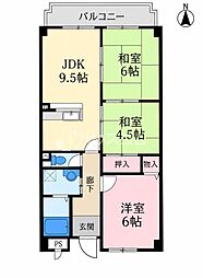コーポ小林 3LDKの間取図画像