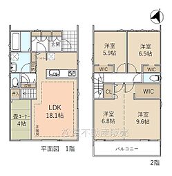 豊橋市東脇2丁目　戸建 4LDKの間取り