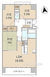 スペリア豊橋 3LDKの間取図画像