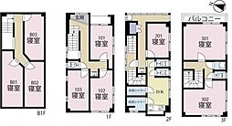 新宿区北新宿三丁目 9DKの間取り