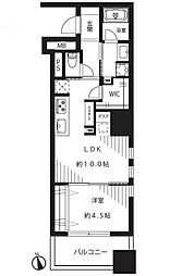クレヴィアタワー大井町ザレジデンス 1LDKの間取図画像