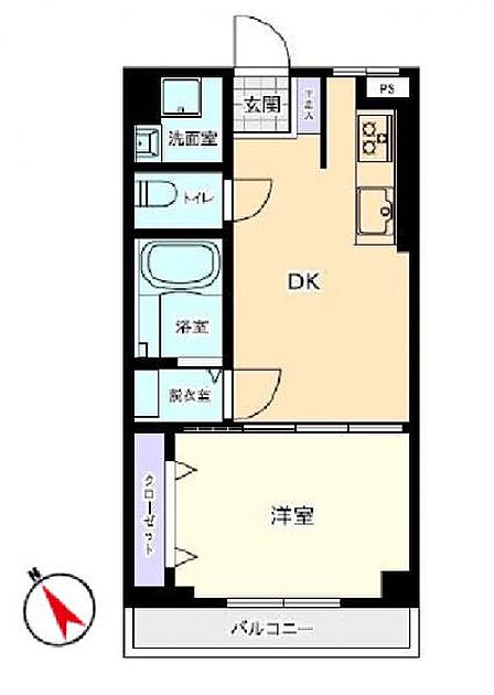 令和3年8月に室内フルリフォーム済み! 使いやすい1DKタイプ!
