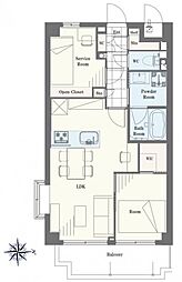 富士見台プラザ 2LDKの間取図画像