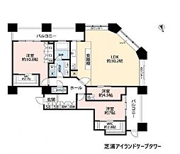 芝浦アイランドケープタワー 3LDKの間取図画像