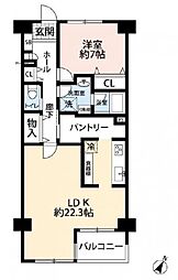 クリエート綱島 1LDKの間取図画像