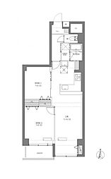 パークハイム東陽町 2LDKの間取図画像