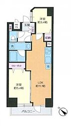 クレベール西新宿 2LDKの間取図画像