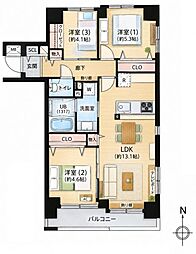 ラ・メールパレ西荻 3LDKの間取図画像