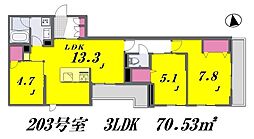 ShaMaison グランデ板橋 3LDKの間取図画像