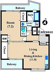 Castellino 1LDKの間取図画像