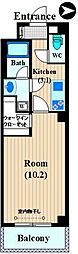 ファーストプレイスコスギ 1Kの間取図画像