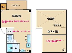 パイン神戸三宮 1Kの間取図画像
