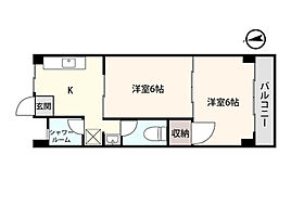 アシスト第2福井マンション 501 ｜ 福井県福井市つくも２丁目（賃貸マンション2K・5階・41.00㎡） その2