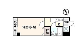 アシスト第2マンション 1Kの間取図画像