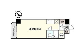 本町通桜苑ビル ワンルームの間取図画像
