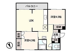 2階 / 2LDK / 56.5㎡