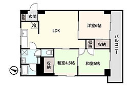 アシスト第2足利マンション2号棟 3LDKの間取図画像