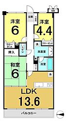 ライオンズマンション尼崎ガーデンシティ 3LDKの間取図画像