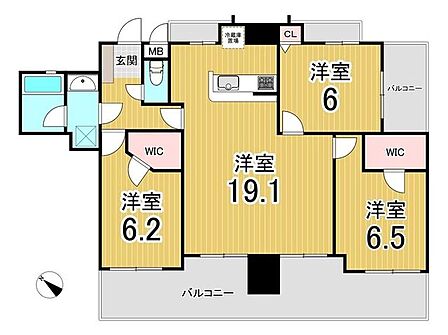 3LDK 間取り