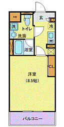 JR東海道本線 平塚駅 徒歩5分の賃貸マンション 10階1Kの間取り