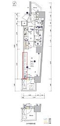 JR東海道本線 横浜駅 徒歩15分の賃貸マンション 6階1Kの間取り