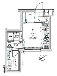 京急本線 子安駅 徒歩4分の賃貸マンション 6階ワンルームの間取り