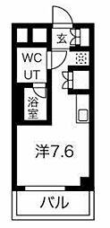 クラリッサ横浜フロード 5階ワンルームの間取り