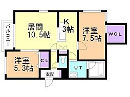 間取図画像 2LDK
