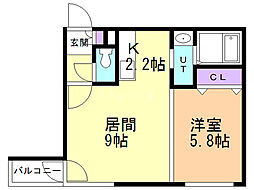 間取図画像 1LDK