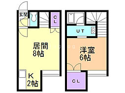 Yフラット 1LDKの間取図画像