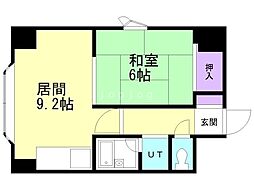 ダイアパレス北34条 1LDKの間取図画像