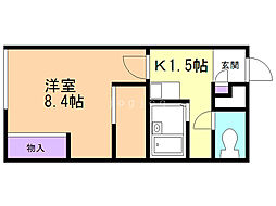 レオパレスあしがら 1Kの間取図画像