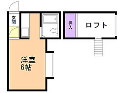 ソシアルエイト ワンルームの間取図画像